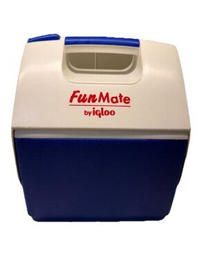 Vintage 90s Igloo Fun Mate Cooler 4 Can Personal Cooler Lunch Box Beach Boat Usa